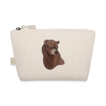 Cute watercolor honey bear / baby bear - Organic Pouch - nature - Front