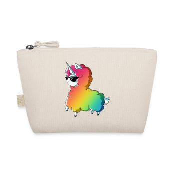 Fluffy Rainbow Unicorn - Organic Pouch - nature - Front