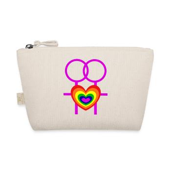 lesbisch Frauen weibliche Symbole CSD - Bio-Täschchen - Natur - Vorne