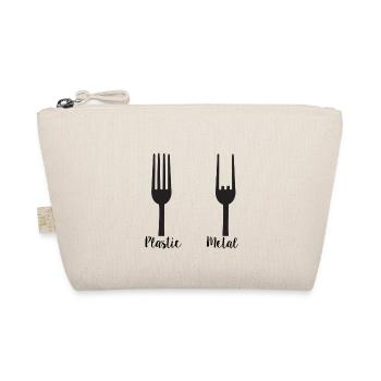 Plastik Metal Heavy Metal Gabel Pommesgabel Gabeln - Bio-Täschchen - Natur - Vorne