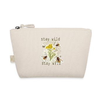 Stay wild, nature, flowers, bee - Organic Pouch - nature - Front