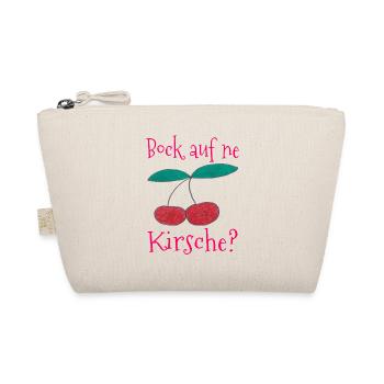 Kirsche Spruchdruck Back auf ne Kirsche - Bio-Täschchen - Natur - Vorne