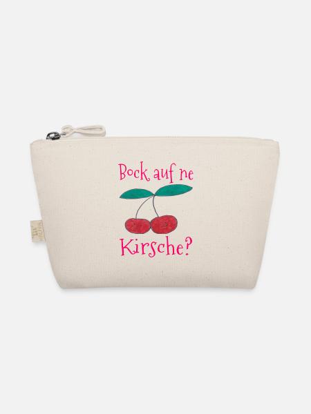 Kirsche Spruchdruck Back auf ne Kirsche - Bio-Täschchen - Natur