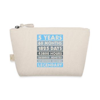 5 years legendary - Jubiläum, Firma, Geburtstag - Bio-Täschchen - Natur - Vorne