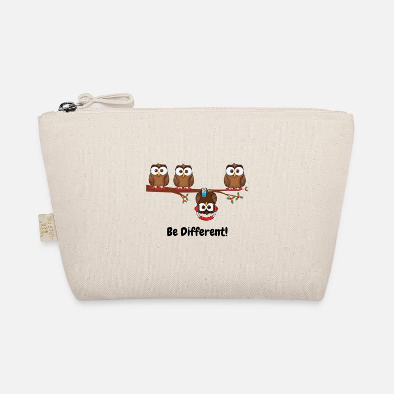 Be different - Süßes Eulen Fun bird gift sweet Organic Pouch