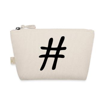 Hashtag Symbol Design - Bio-Täschchen - Natur - Vorne