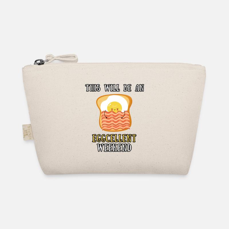 Weekend saying fried egg bacon toast weekend Organic Pouch