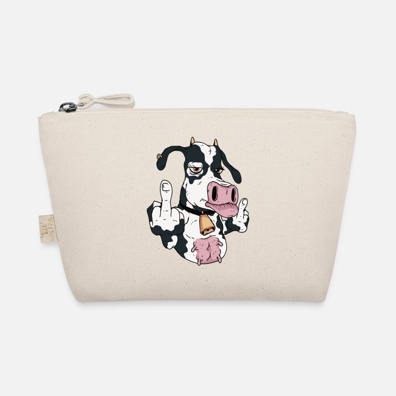 Cow middle finger Organic Pouch
