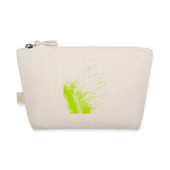 Plume abstraite / ligne / vert / motif - Trousse biologique - nature - Devant
