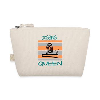 Jogging Queen / Fitness / Sprüche / Trend - Bio-Täschchen - Natur - Vorne