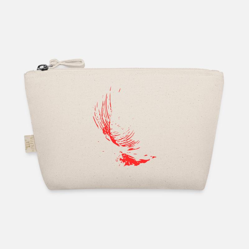 Abstract Design / Line / Pattern / Nature / Red Organic Pouch