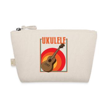 Retro ukulele - Organic Pouch - nature - Front
