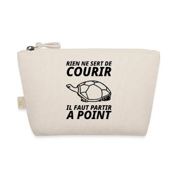 Tortue "Rien ne sert de courir" - Trousse biologique - nature - Devant