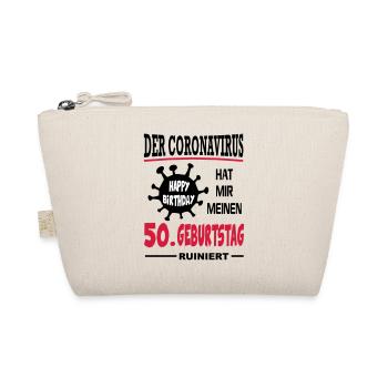 Coronavirus Covid 19 Geburtstag Birthday 50 Jahre - Bio-Täschchen - Natur - Vorne