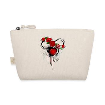 Gouttes de graffiti en forme de cœur de rose - Trousse biologique - nature - Devant