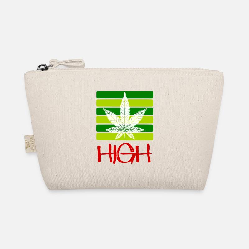 High / Rauchen / Cannabis / Hanf / Cannabisblatt Bio-Täschchen