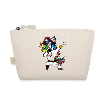 Dabbing Einhorn Piraten Geschenk - Bio-Täschchen - Natur - Vorne