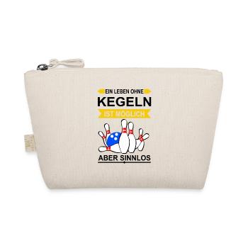 Kegeln Kegelbahn Kegelverein Kugel Geschenk - Bio-Täschchen - Natur - Vorne