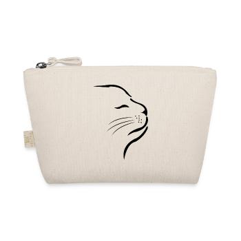 Cat Little Kitten Cat Face - Organic Pouch - nature - Front