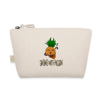 Singing with passion / Singen / Ananas / Sprüche - Bio-Täschchen - Natur - Vorne