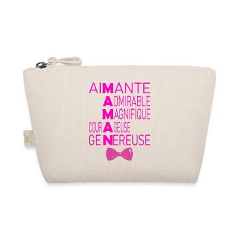 Maman t-shirt idée cadeau femme citations - Trousse biologique - nature - Devant