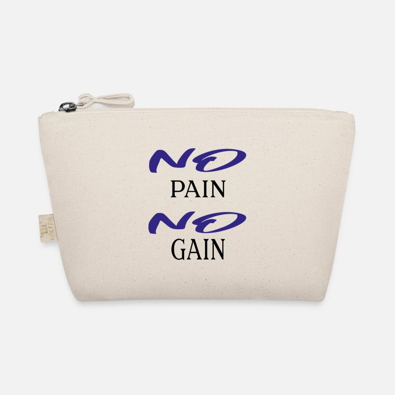 no pain no gain - Bio-Täschchen - Natur