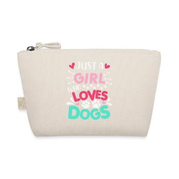 Just A Girl Who Loves Dogs Saying - Organic Pouch - nature - Front
