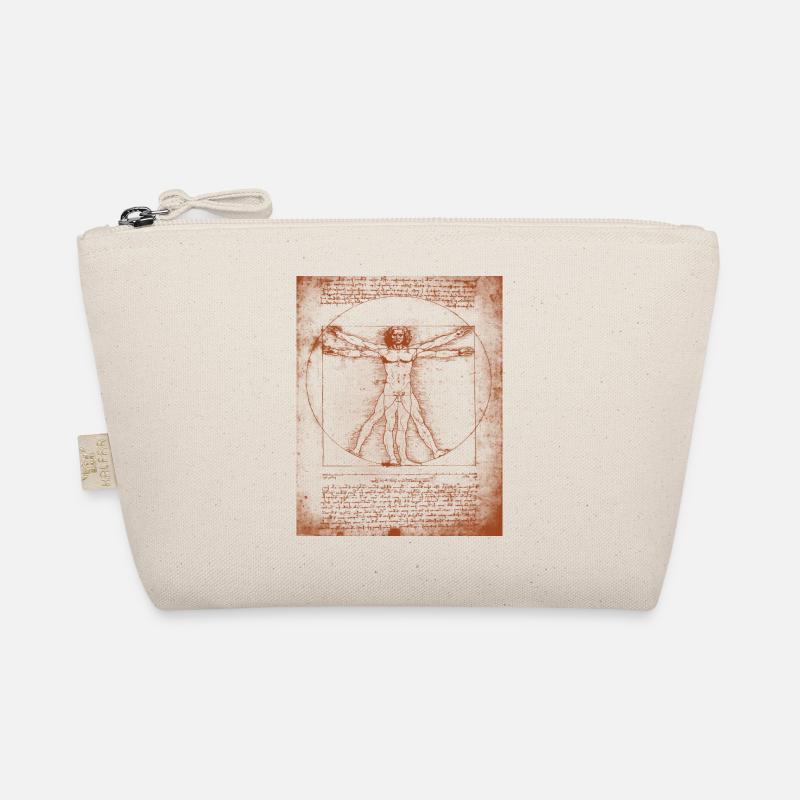 Leonardo DaVinci vitruvian Man Print Bio-Täschchen