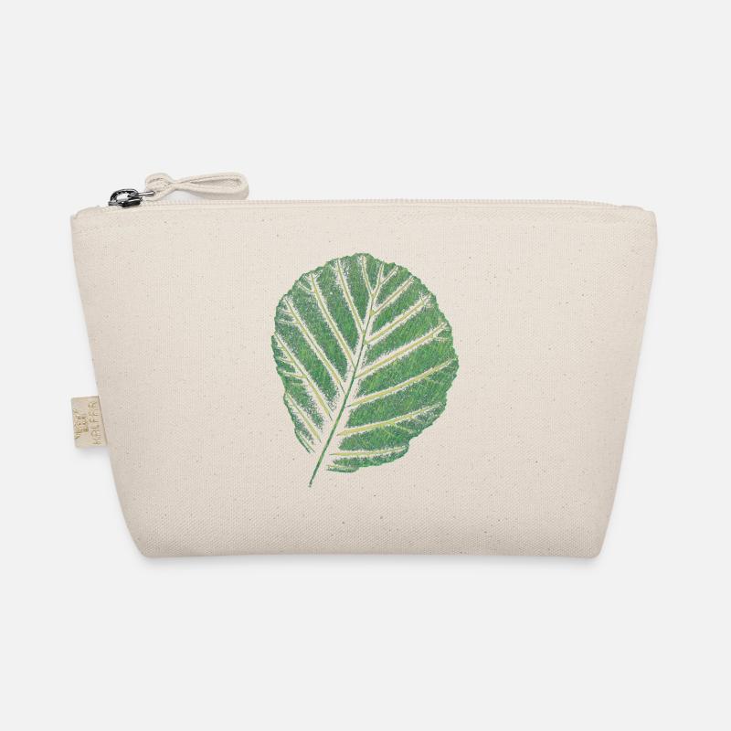 Blatt Erle / Original Kunstdruck Bio-Täschchen