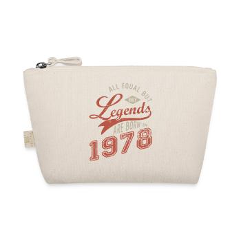 LEGEND ARE BORN IN 1978 birthday gift 43 years - Organic Pouch - nature - Front