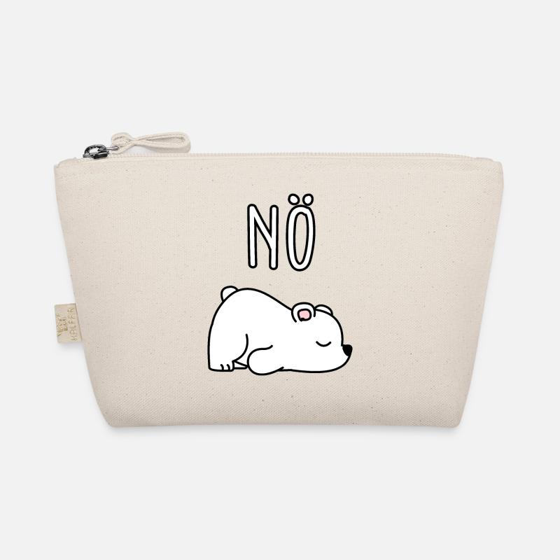 Nö Eisbär Statement Faulenzer Lustiger Spruch - Bio-Täschchen - Natur
