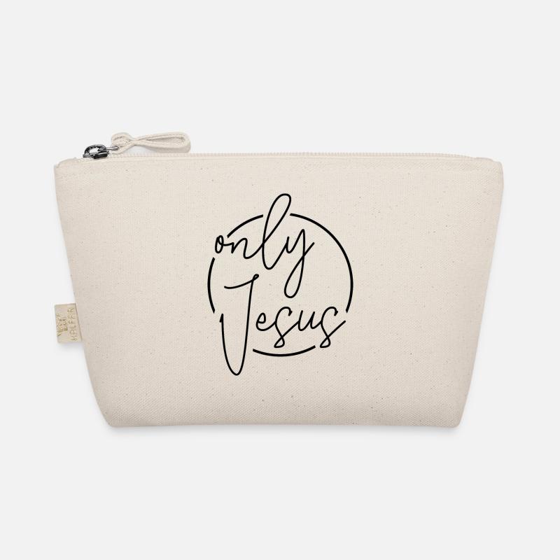 Only Jesus - Jesus alleine - Christliche Designs - Bio-Täschchen - Natur