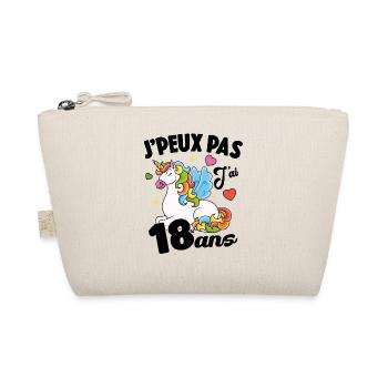 Je Peux Pas J'ai 18 Ans Anniversaire Cadeau - Trousse biologique - nature - Devant