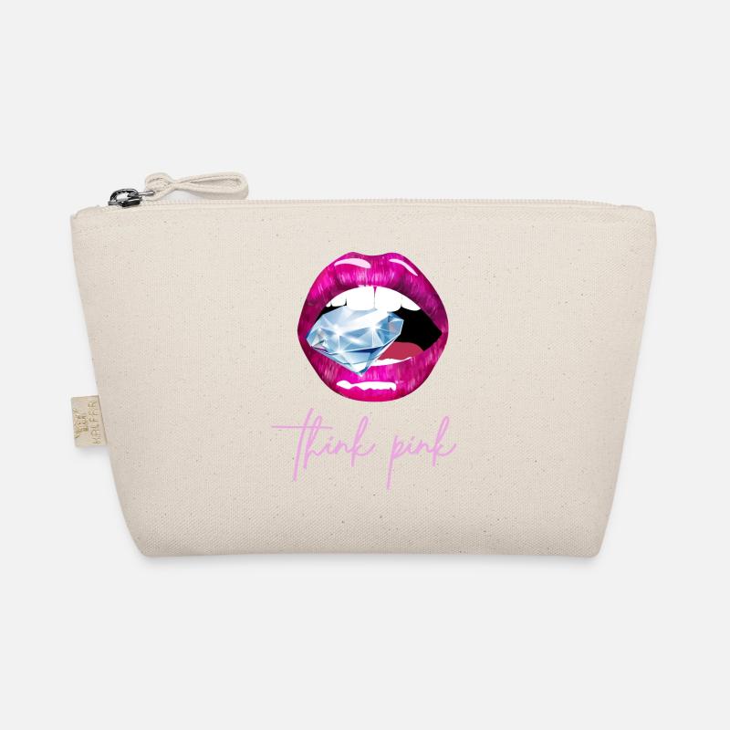 Think pink Diamant Mund Geschenkidee Bio-Täschchen