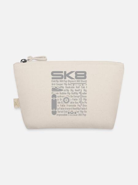 SK8 Schlittschuh - Bio-Täschchen - Natur - Vorne