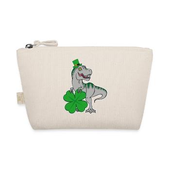 T-Rex de la Saint-Patrick avec feuille de trèfle et chapeau - Trousse biologique - nature - Devant