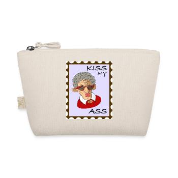 Cool old Lady - Kiss my Ass! - Organic Pouch - nature - Front