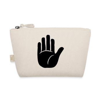 Witzig Begrüßung Hand - Bio-Täschchen - Natur - Vorne