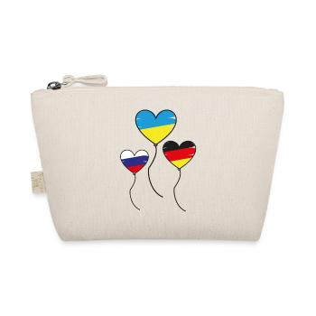 Ballon Herz Deutschland Ukraine Russland Peace - Bio-Täschchen - Natur - Vorne