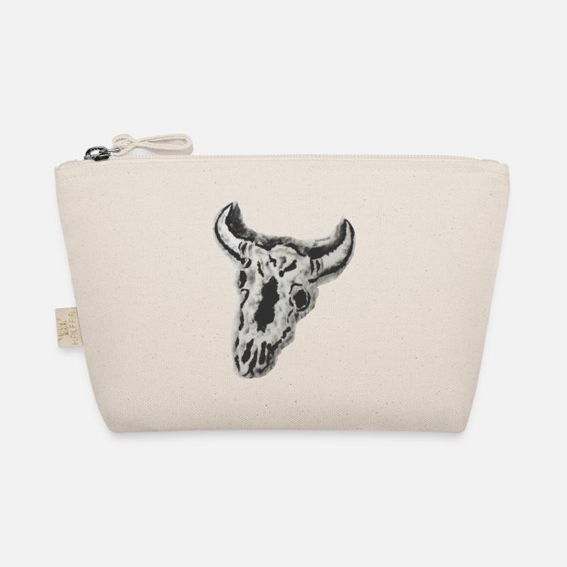 TOMZOFF Bull Skull - Bio-Täschchen - Natur