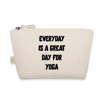 yoga sport fitness happines Englisch qoutes - Bio-Täschchen - Natur - Vorne