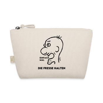 Mann Comic Wütend Böse Streit - Fresse halten - Bio-Täschchen - Natur - Vorne