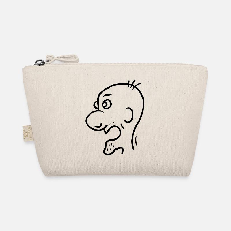 Opa Papa Mann Onkel Rentner Gesicht Comic Bio-Täschchen