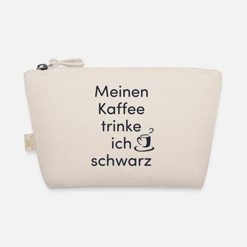 Meinen Kaffee trinke ich schwarz - Bio-Täschchen - Natur