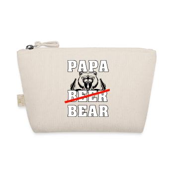 PAPA BEER BEAR red black - Organic Pouch - nature - Front