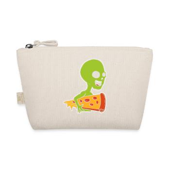 Alien and pizza. Pizza lovers poison - Organic Pouch - nature - Front