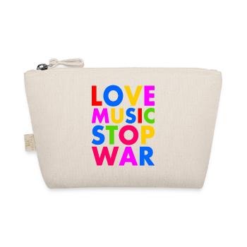 Love music stop war - Organic Pouch - nature - Front
