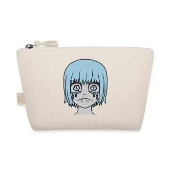 Visage de fille triste et malheureuse - Trousse biologique - nature - Devant