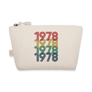 Cool Retro 1978, 44 Jahre alt, Geschenk zum 44. Geburtstag - Bio-Täschchen - Natur - Vorne
