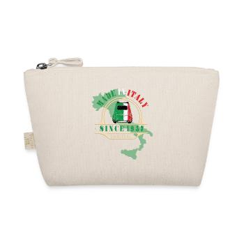 Made in Italy 1957 Oldtimer Auto 500 Bambino - Bio-Täschchen - Natur - Vorne